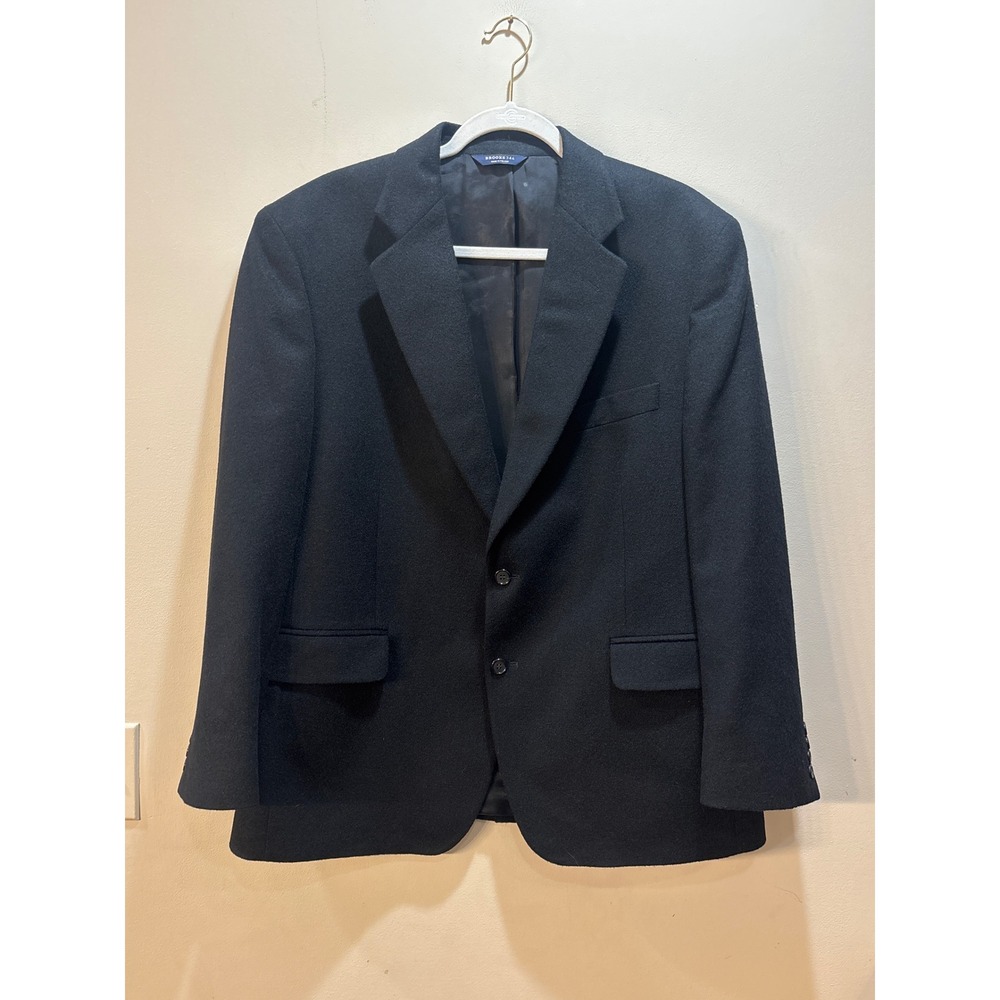 Brooks Brothers 346 Mens 44 Short Black 100% Camel Hair Blazer Sport Coat Jacket